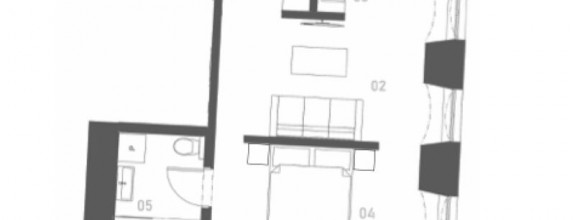 Rezidence Trojka - vzorový apartmán 1+kk A1